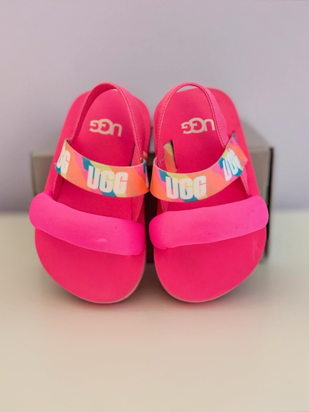 VGUC UGG Hot Pink Zuma Sling Sandals Size 2/3